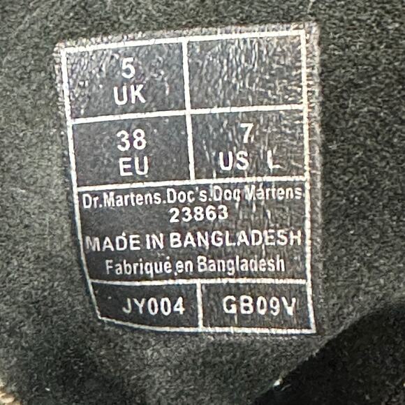 Dr Martens 1460 Pascal Front Zip Leather Boots Black Women's Size 7 - Picture 10 of 10